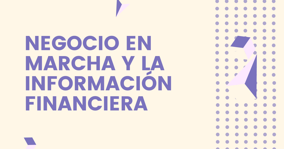 negocio en marcha y la informacion financiera